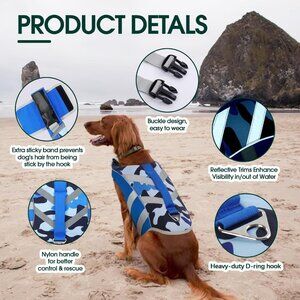 Dog Life Jacket with Reflective Stripes